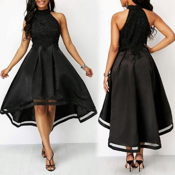 Dresses & Skirts - Black hi-low dress size small